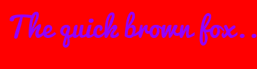 Image with Font Color 9600FF and Background Color FF0000